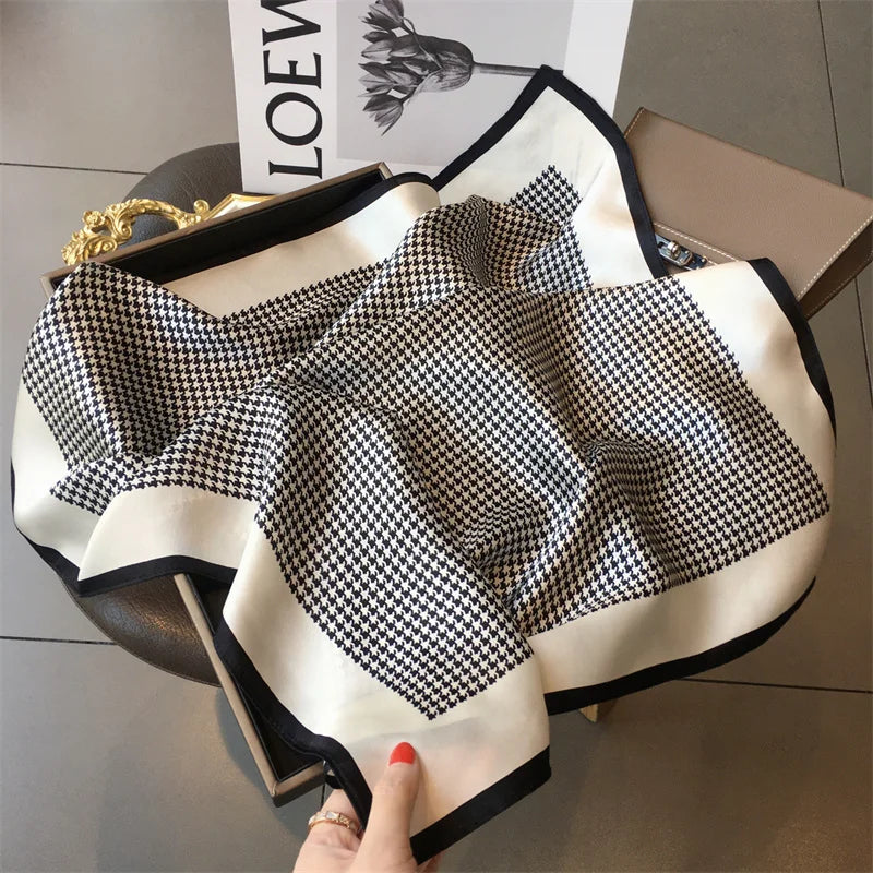 Flower Silk Square Scarf