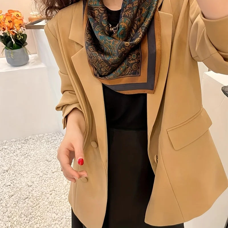 Flower Silk Square Scarf