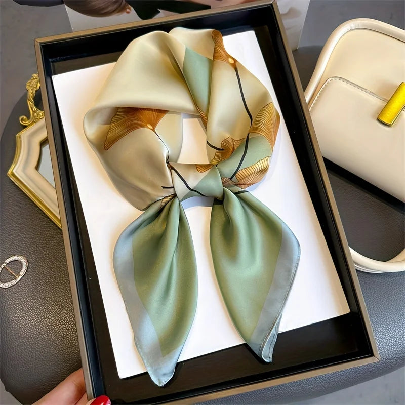 Flower Silk Square Scarf