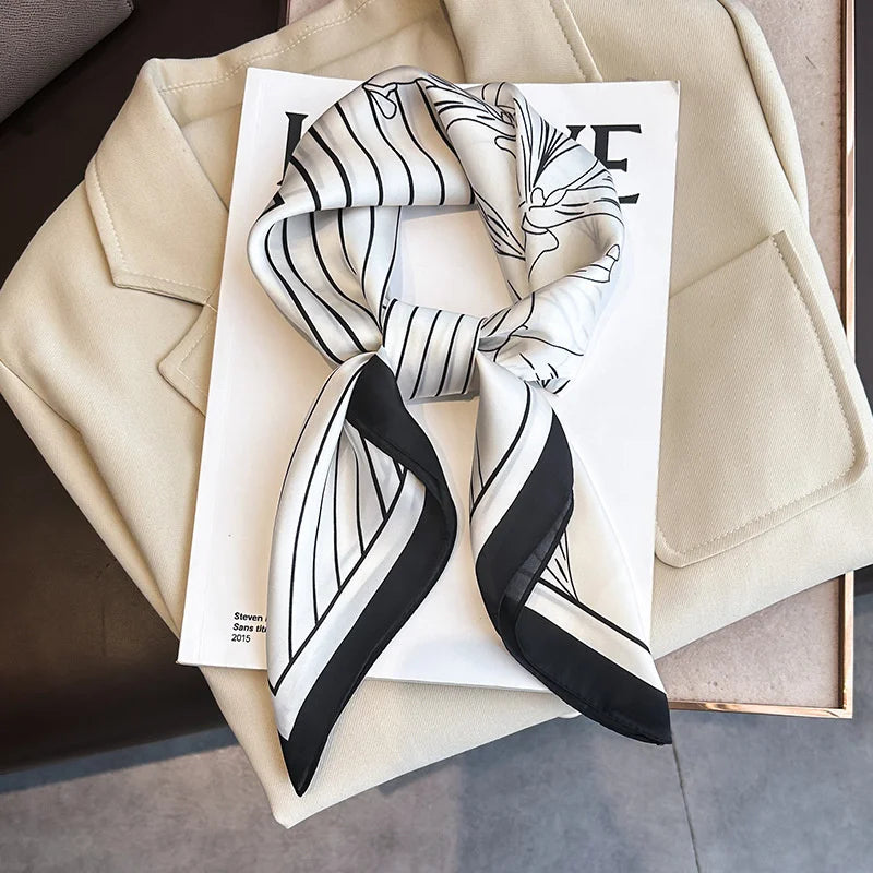 Flower Silk Square Scarf