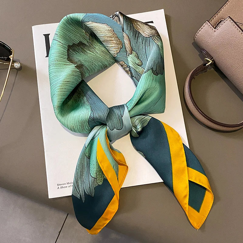 Flower Silk Square Scarf