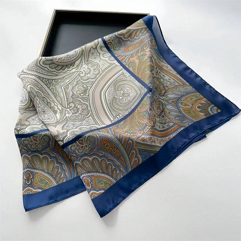 Flower Silk Square Scarf