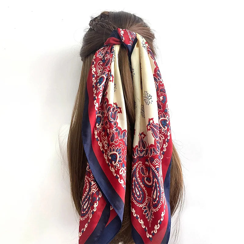 Flower Silk Square Scarf