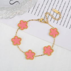 five-leaf flower bracelet