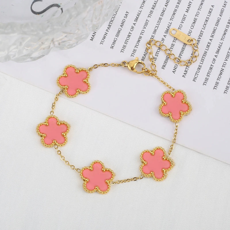 five-leaf flower bracelet