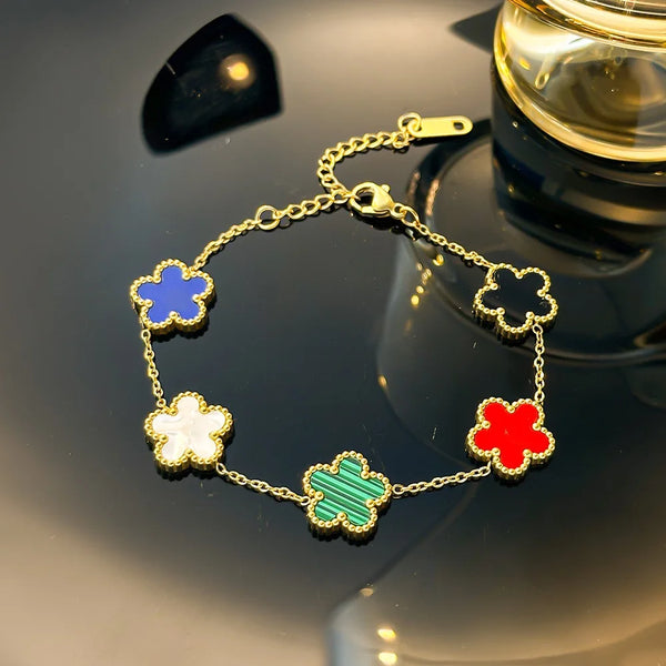 five-leaf flower bracelet