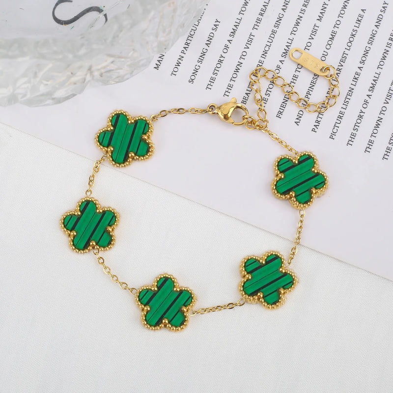 five-leaf flower bracelet