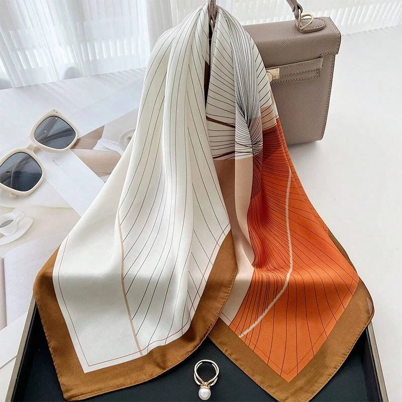 Flower Silk Square Scarf