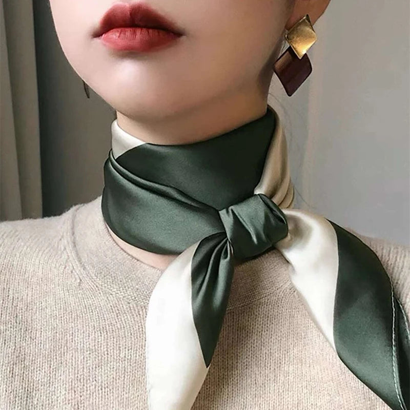 Flower Silk Square Scarf