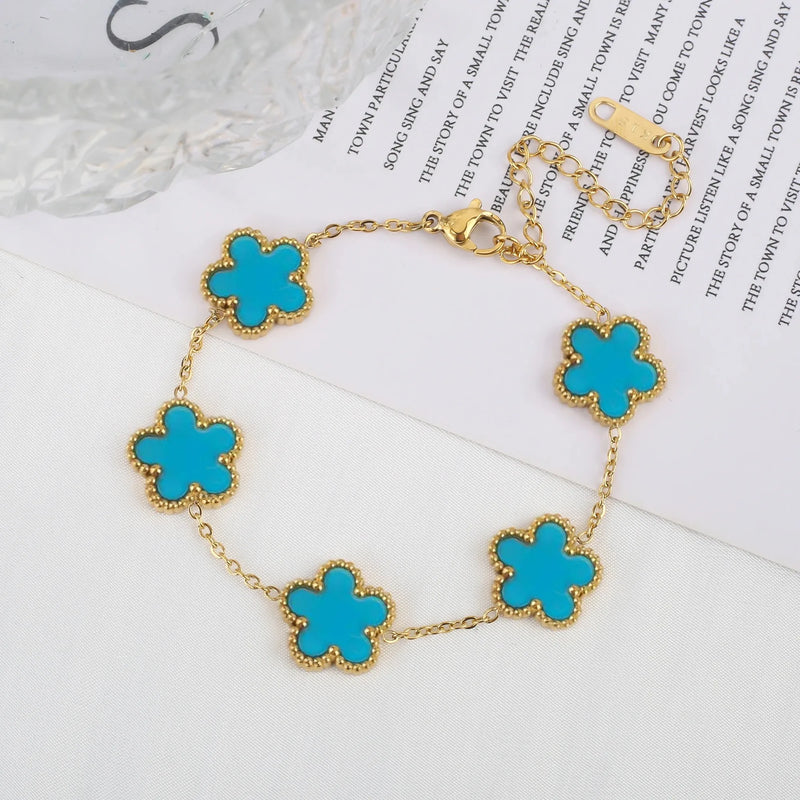 five-leaf flower bracelet