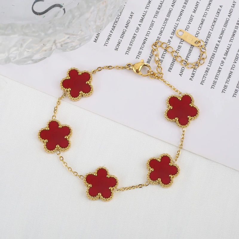 five-leaf flower bracelet